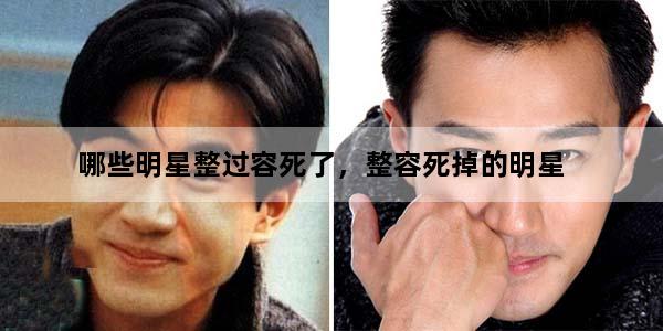哪些明星整过容死了，整容死掉的明星