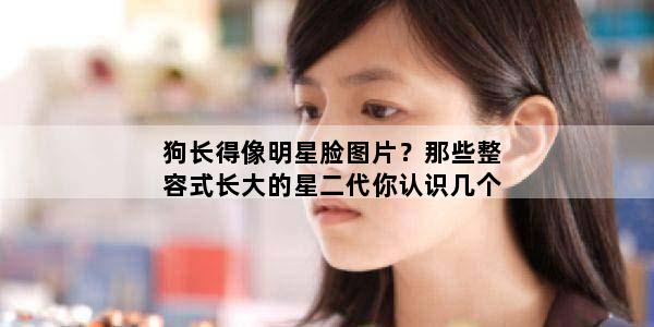 狗长得像明星脸图片？那些整容式长大的星二代你认识几个
