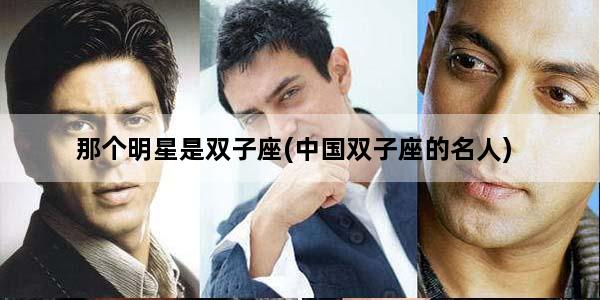 那个明星是双子座(中国双子座的名人)