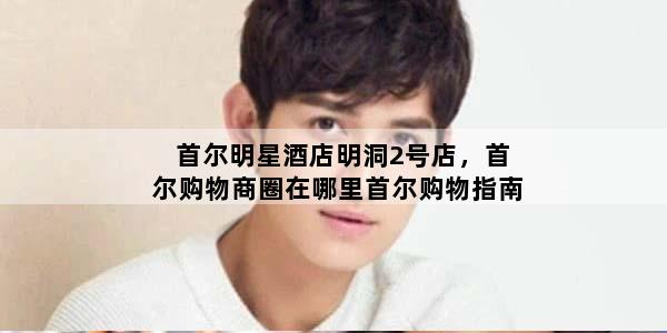 首尔明星酒店明洞2号店，首尔购物商圈在哪里首尔购物指南